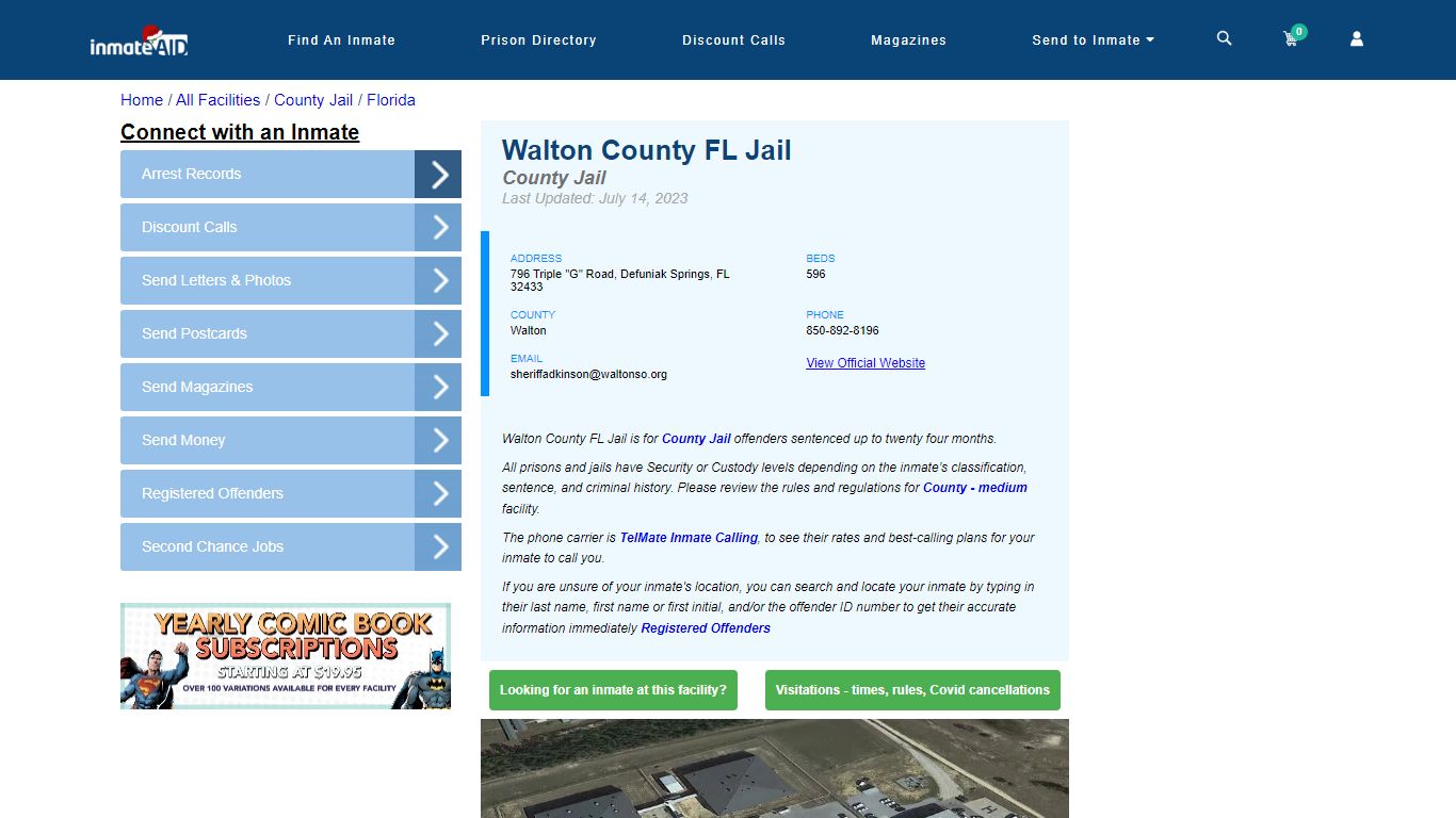 Walton County FL Jail - Inmate Locator - Defuniak Springs, FL